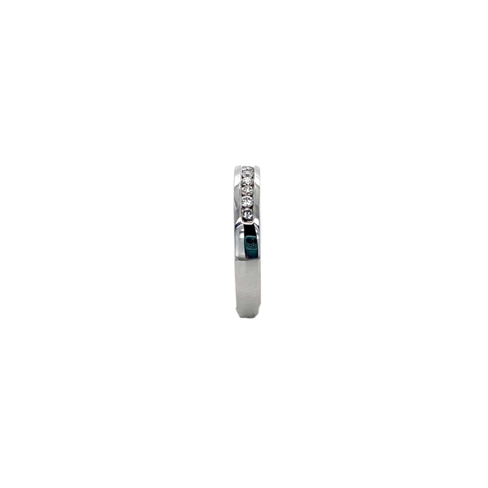 14K White Gold .20ctw Channel-Set Diamond Band - Image 7