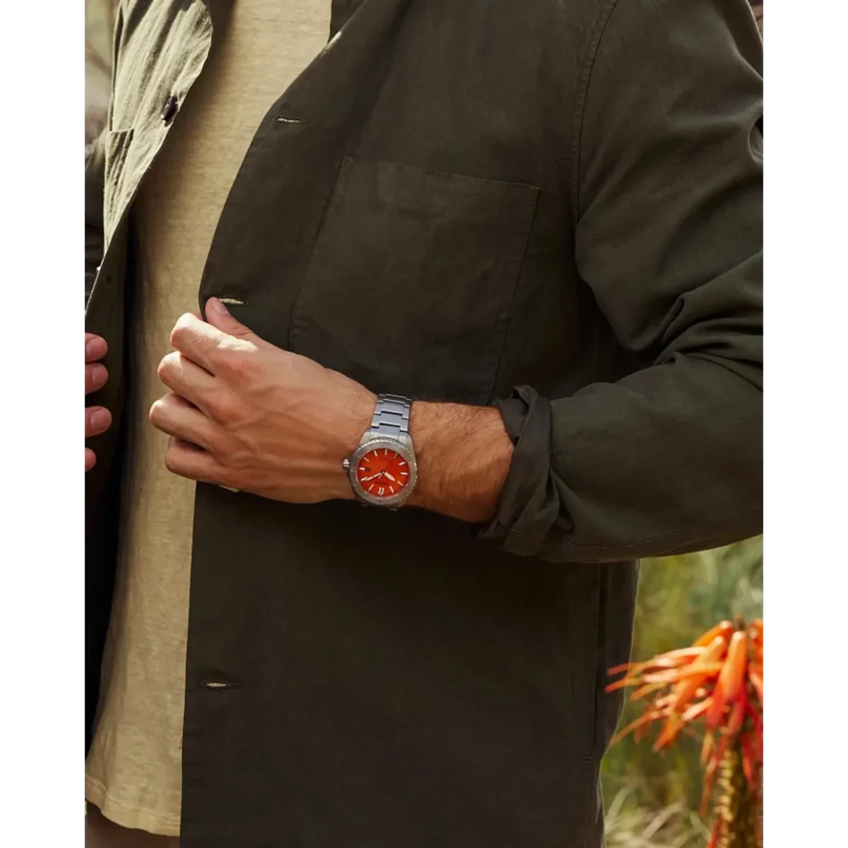 Citizen Eco-Drive Brycen Watch with Orange Face - Image 5