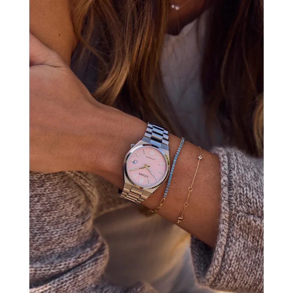 Citizen Automatic Tsuyosa Watch with Pink Face - Image 4