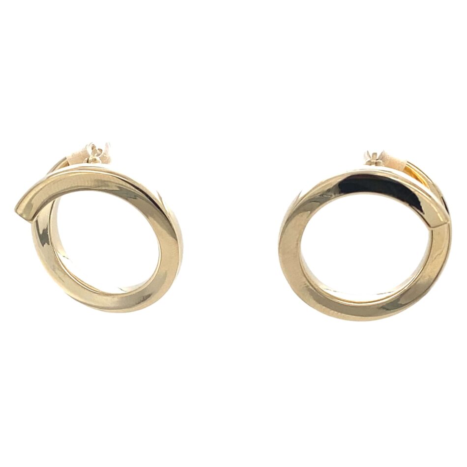 14K Gold Twisted Hoop Earrings