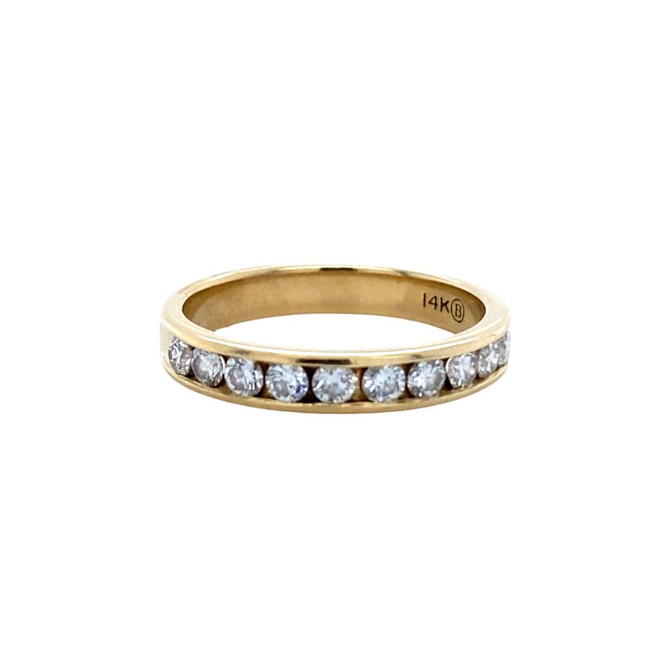 14K Gold .30ctw Diamond Channel-Set Band