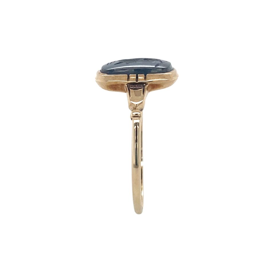 10K Gold Carved Onyx Ring - Image 7