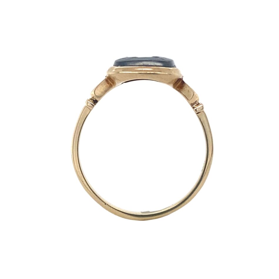 10K Gold Carved Onyx Ring - Image 8