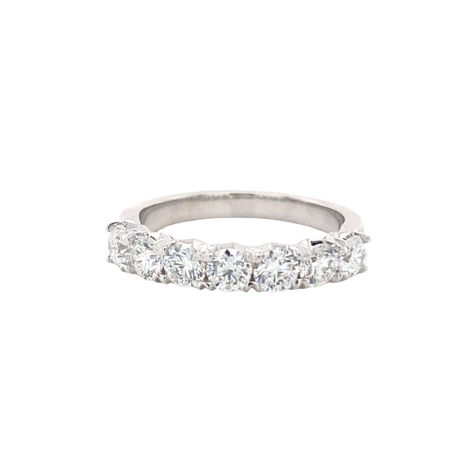 14K White Gold 1.20ctw Diamond Crown Band