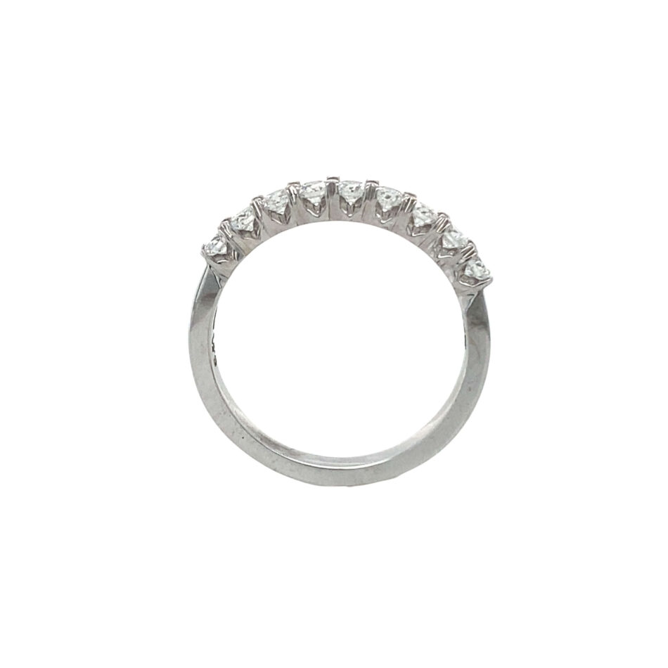 14K White Gold .52ctw Diamond Crown Band - Image 8