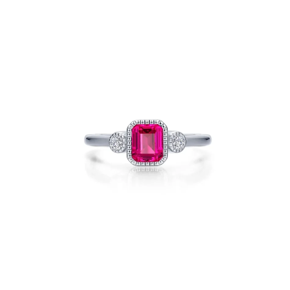 Lafonn Sterling Silver July Birthstone & Lassaire Ring