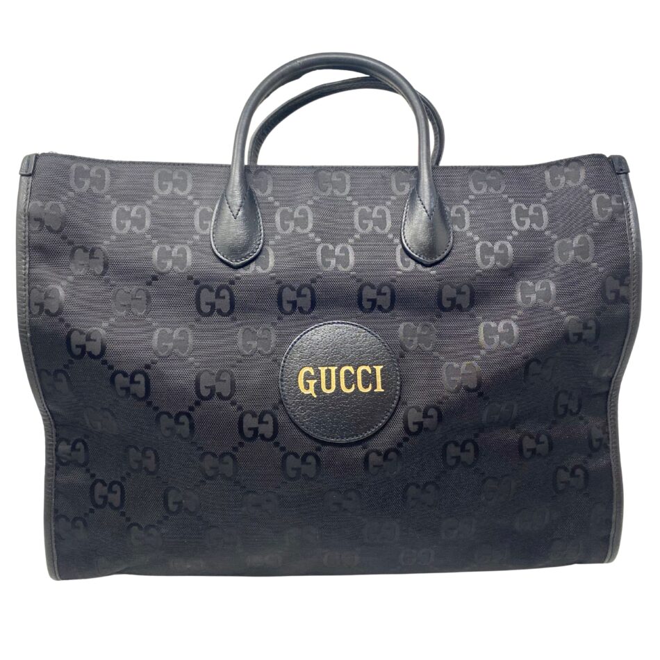 Gucci Off The Grid Black GG Pattern Tote Bag - Image 11