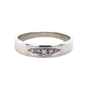 18K White Gold .10ctw Diamond Men's Ring