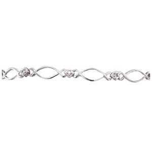 10K White Gold .15ctw Diamond Bracelet