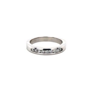 14K White Gold .20ctw Channel-Set Diamond Band