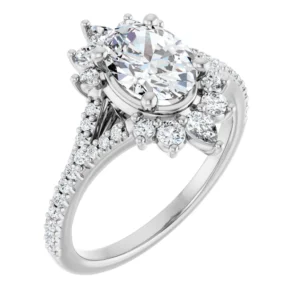 Engagement Ring with Tiara Design