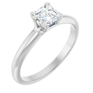 Solitaire Engagement Ring with Open Profile