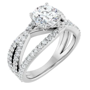 Engagement Ring with Twisted & Layered Design