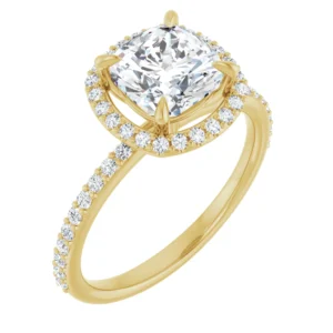 Engagement Ring with Spaced Halo