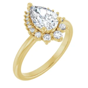Graduated-Halo Engagement Ring