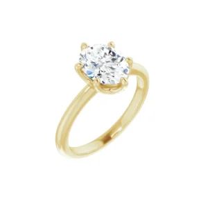 Engagement Ring with Subtle Hidden Halo