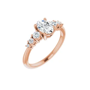 Engagement Ring with Six Graduated Side Stones