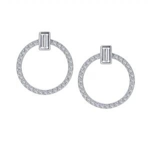 Lafonn Sterling Silver Open Circle Earrings
