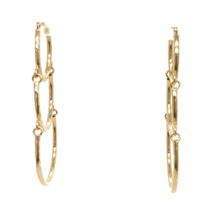 14K Yellow Gold Three-Tiered Hoop Earrings