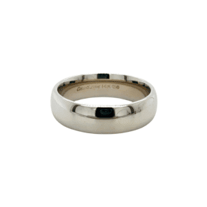 14K White Gold 6mm Band