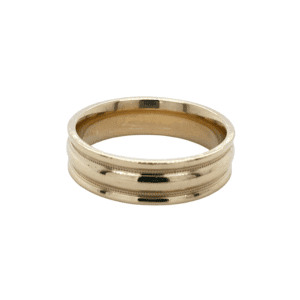 14K Yellow Gold Lined 6mm Band
