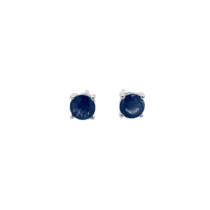14K White Gold Sapphire Stud Earrings